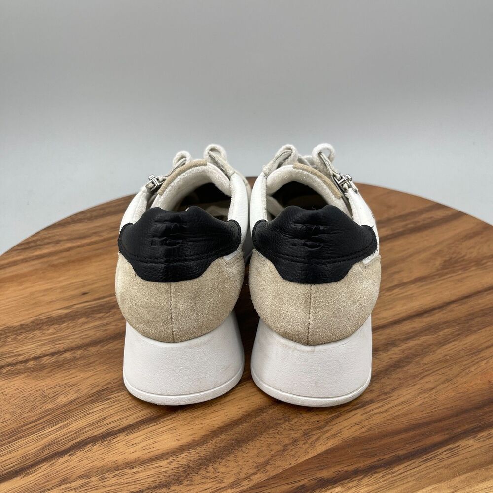 Paul Green Lively Shoes Womens 4.5 UK / 6 US Luxury White Leather Zip Sneakers - Picture 4 of 9